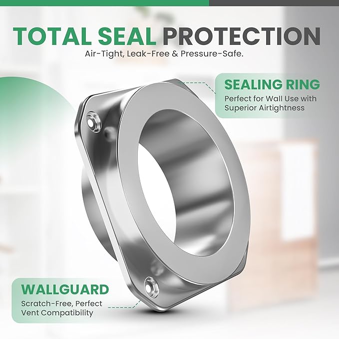 Magnetic Dryer Vent Connector Kit DV180, 4 Inch Dryer Vent Hose with Magnetic Coupling & Aluminum Duct, Leak-Resistant, Heat-Resistant, Flexible, Easy to Install and Clean, for Most Dryer