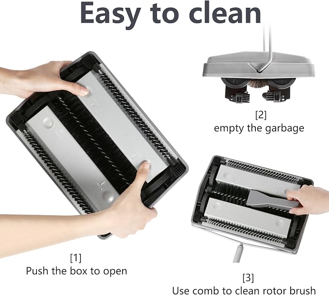 Carpet Sweeper, Floor Sweeper with Horsehair Roller Brush Strong, Suitable for Carpet Cleaning Power, Bristle Sweeper, Great for Kitchen, Carpet