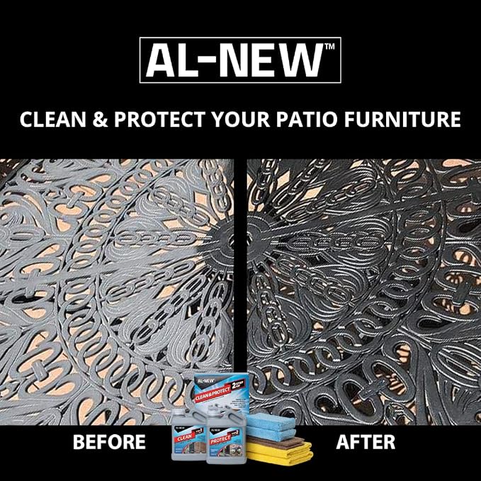 AL-NEW Exterior Cleaning Bundle Clean & Protect w/ 1 gallon House Wash & Vinyl Siding Outdoor Cleaner (2-64oz Hose-End Bottles)