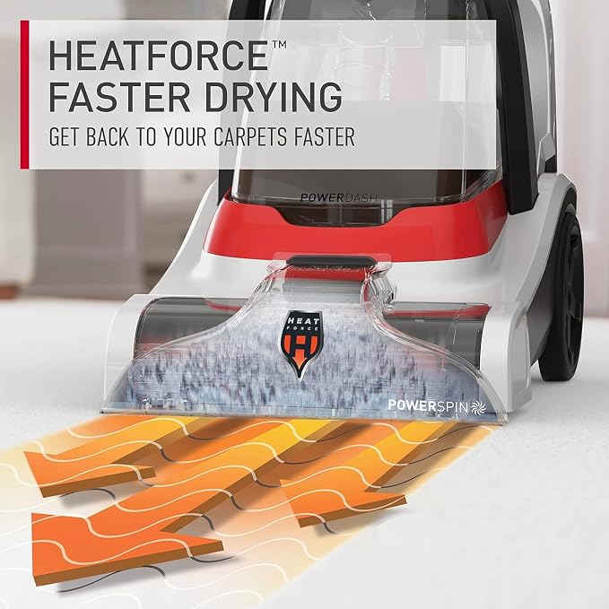 Hoover PowerDash Pet+ Compact Carpet Cleaner Machine, FH50704V + 64 oz Everyday Carpet Cleaner Solution, Deep Cleaning Carpet Shampoo, AH31924