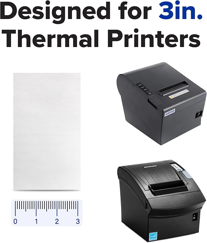 KICTeam - Cleaning Cards for Thermal Printers (25 Cards) - Presaturated with Quick Drying Solution to Clean 3in Receipt Paper Thermal Printers