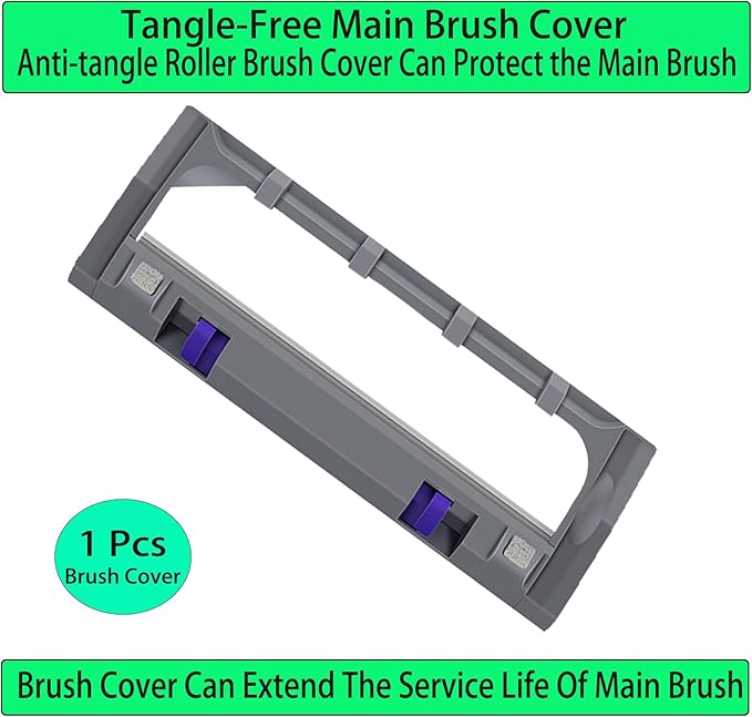 Replacement for Narwal Freo X/Z Brush Set: Replace Parts for Narwal Freo Z Ultra/X Ultra/X Plus Robot Vacuum 1 Tangle-Free Main Brush and 1 Roller Brush Cover