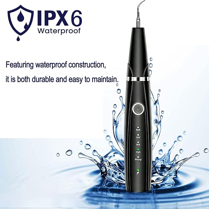 Sonic Electric Toothbrush, Dental Cleaner with LED Light, 5 Modes Teeth Cleaning Tool, 3 Replaceable Heads for Home & Travel, IPX6 Waterproof