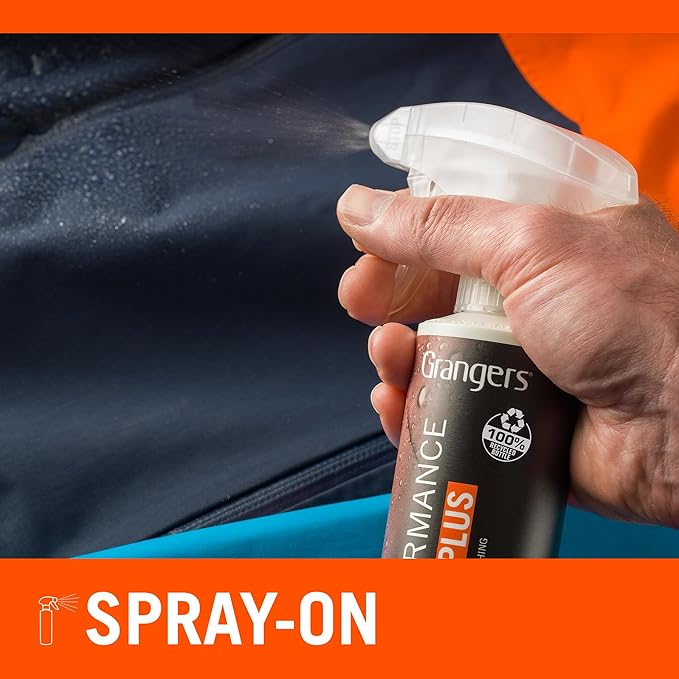 Grangers Performance Repel Plus, 9.3 fl oz| Spray-On Waterproofing Treatment for Gore-Tex, eVent & Technical Outdoor Apparel | Restore DWR Water Repellency on Jackets, Gear & Fabrics | PFC-Free