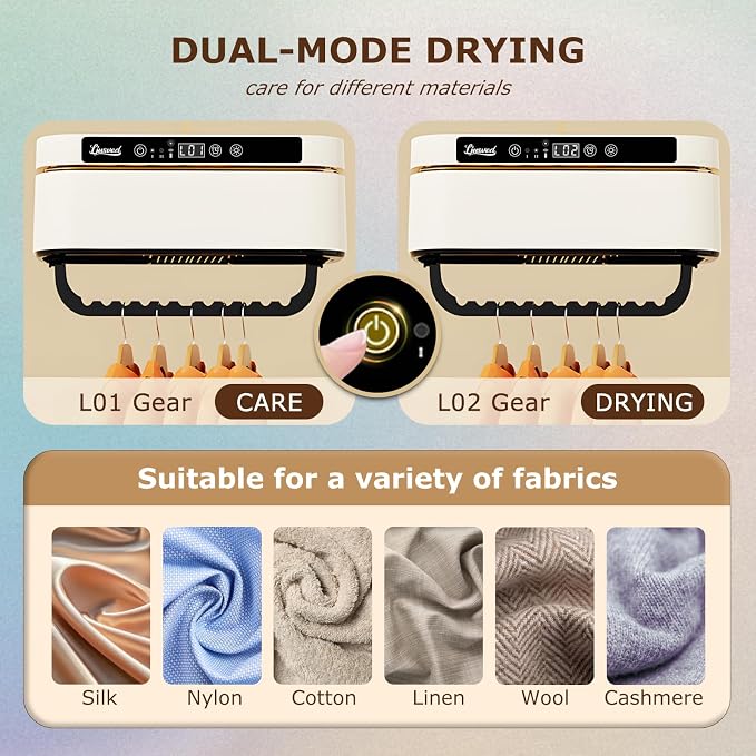 Portable Clothes Dryer - Mini Portable Dryer Machine for Laundry Apartments and Travelling, Hotel Room, 3in1 Beige