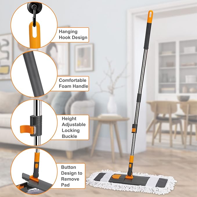 MASTERTOP Large Microfiber Mop and Dust Mop