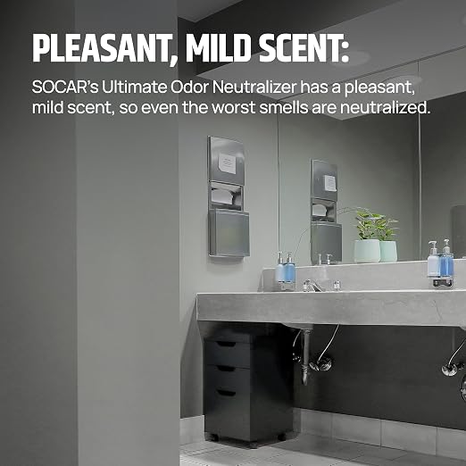 SOCAR CHEMICAL - Odor Neutralizer Eliminates odors for Home, Office, Gym, Car. Eliminates Unwanted Smells from Pets, Cooking, Sports Gear, Urine, Vomit & Unwanted, Strong Odor 32oz Liquid Spray