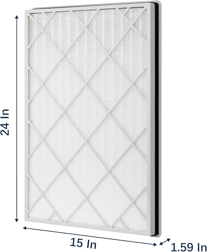 HE601 True HEPA Replacement Filter Compatible with Shark Air Purifier 6 Fan Model HE601 HE602 3-IN-1 HE6FKPET H13 True HEPA for Shark HE601 Air Purifiers