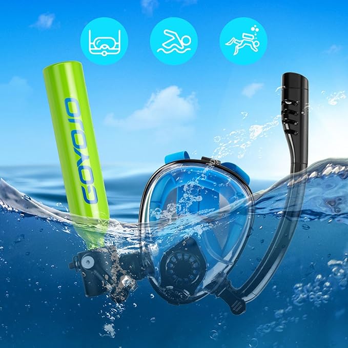GOYOJO Mini Scuba Tank, Portable Diving Lung Air Tank with DOT Certified, Refillable Emergency Backup Pony Bottle for Snorkeling, Underwater Breathing, Training