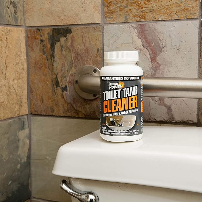 Instant Power Toilet Tank Cleaner - Bathroom Toilet Cleaning Powder, Removes Rust and Odors, No Scrubbing, Made in USA, Toilet Cleaner - 1 lb 6 Pack