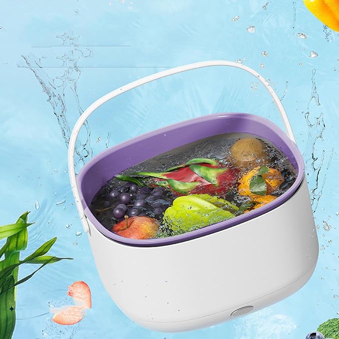 Fruit and Vegetable Washing Machine, Fruit Ultrasonic Cleaner, Large Capacity Vegetable Cleaner, Ultrasonic Fruit Washing Unit, Electric Fruit Vegetable Washing Basket