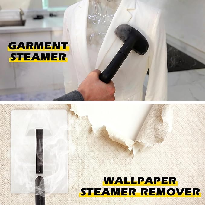 1500W Steam Cleaner 36-Piece All-in-One Attachments Kit, 99% Sanitization, 22ft Reach, 360° Rotating Brush for Home/Car/Tile/Grout/Wallpaper Removal, Chemical-Free Cleaning (31 in 1)