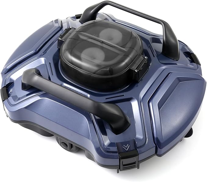 Cordless Robotic Pool Cleaner,Robotic Pool Vacuum Automatic Cleaning, Dual-Motor, Self-Parking,for Above/In Ground Swimming Pools (Rubber Stopper not Included)
