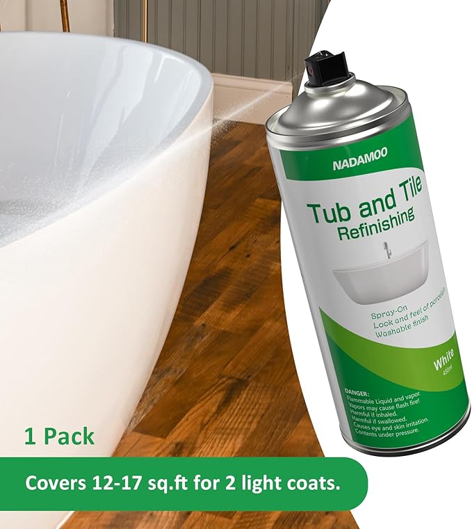 NADAMOO Tub and Tile Repair Kit + Spray Paint （1 can）