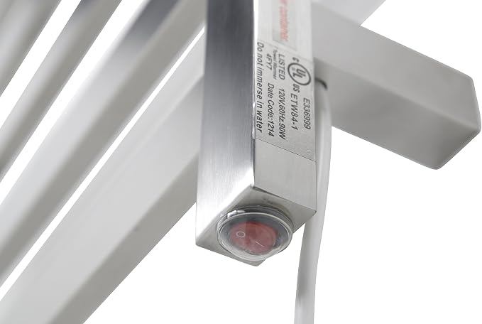 ANZZI Glow 4-Bar Electric Towel Warmer in Polished Chrome - Rhino Alloy Stainless Steel, Wall Mounted, 20-Minute Warm-Up