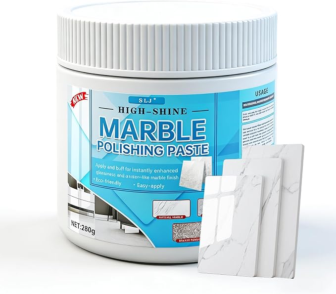 Marble Polishing Paste, Granite Cleaner Countertop, Stone Etch Remover - Professional Polish Compound for Granite, Marble, Quartz & Natural Stone | New Polishing Upgrade, Easier to Use