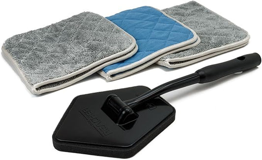Autofiber The Reacher Glass Cleaning Kit w/Glass Flip Towels (Smooth/Twist)