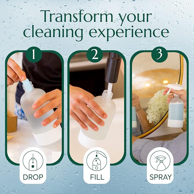 CLEANOMIC Reusable Kitchen Cloth, Glass and Mirror Cleaning Tablets & Fabric Softener Sheets Bundle