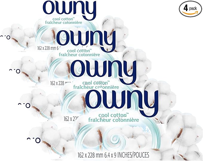 Downy Dryer Sheets Fabric Softener | Cool Cotton | 240 Sheets, Pack of 4