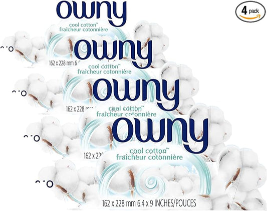 Downy Dryer Sheets Fabric Softener | Cool Cotton | 240 Sheets, Pack of 4