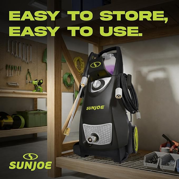 Sun Joe Pressure Washer, Electric Power Washer, Heavy-Duty Portable Cleaning & Washing Machine System with Patios & Sidewalks, SPX3000