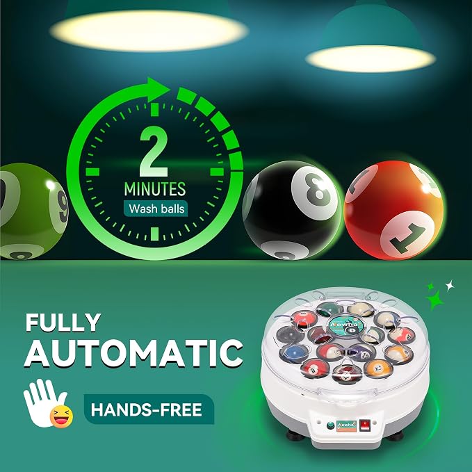 Newhai Upgraded Billiard Ball Cleaner Machine 16 Balls Pool Ball Cleaning Machine Electric Pool Ball Polisher 110v