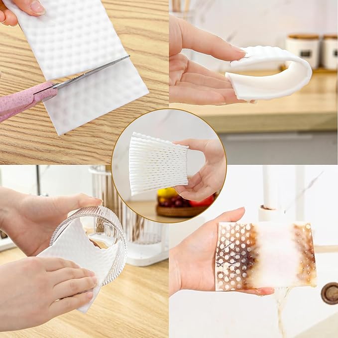 Magic Cleaning Sponges Eraser Sheets，White Melamine Sponge Wipes for Furniture, Kitchenware, Shoe