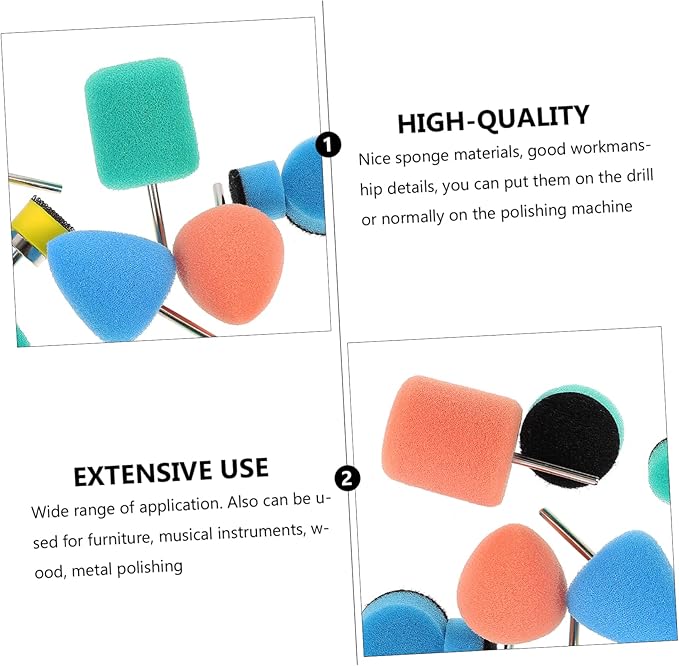 Luxshiny 3sets Car Polishing Pads Kit Automotive Sponge Pad Car Sponges Polishing Wheel Buffing Set 16pcs*3