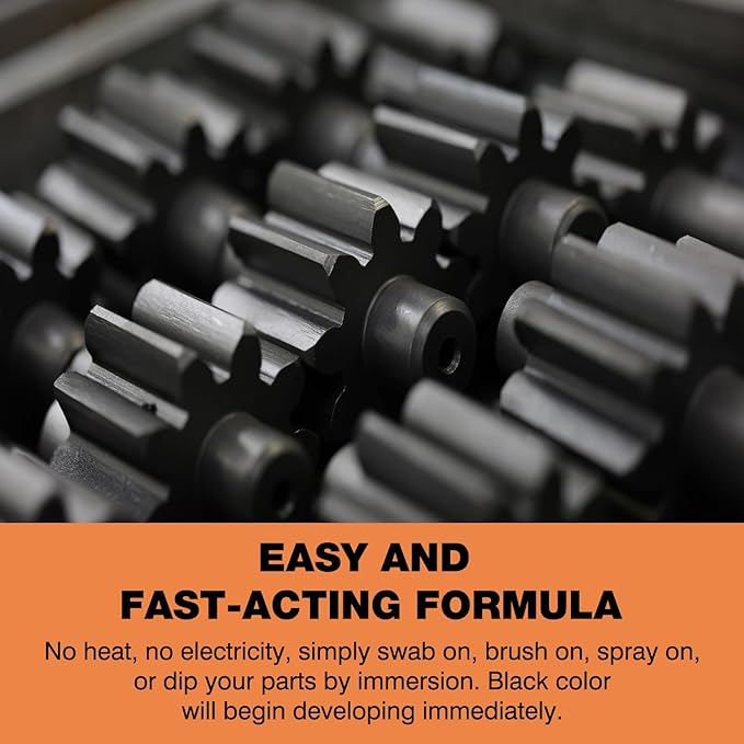 LIIZOUSUDA Black Oxide Coating Kit - Black Oxide Solution, Versatile Blackening Solution for Iron and Steel - Not Suitable for Stainless Steel Surfaces (1 Quart)