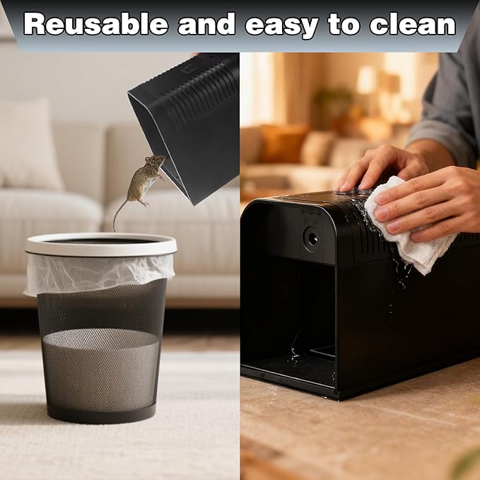 Electric Mouse Trap,Plug in Mouse Trap, Continuous Use of Electric Shock to Kill Mice. Indoor Mouse Traps for House Attic Garage to Deal with Rampant Mice (1)