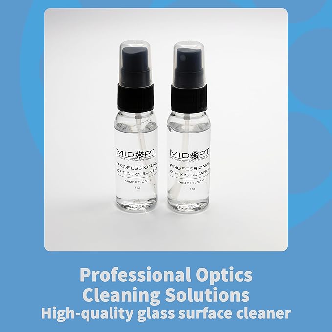 Professional Optics Cleaning Kit, for Clean and Smudge-Free Lenses, Optical Tissue, Cotton Swabs, Glass Cleaner, Microfiber Cloth, CK100-NA