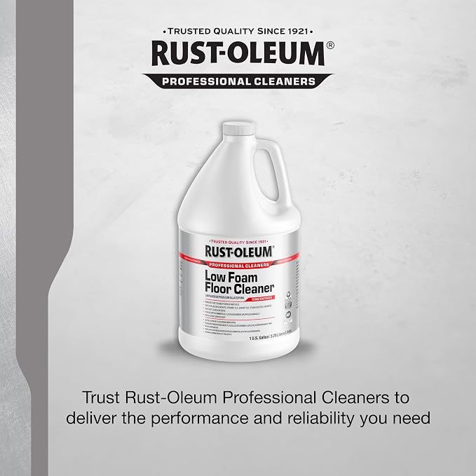 Rust-Oleum Professional Cleaners Low Foam Floor Cleaner | 1 Gallon (128 oz) | Professional Strength Concentrate | Lemon Scent