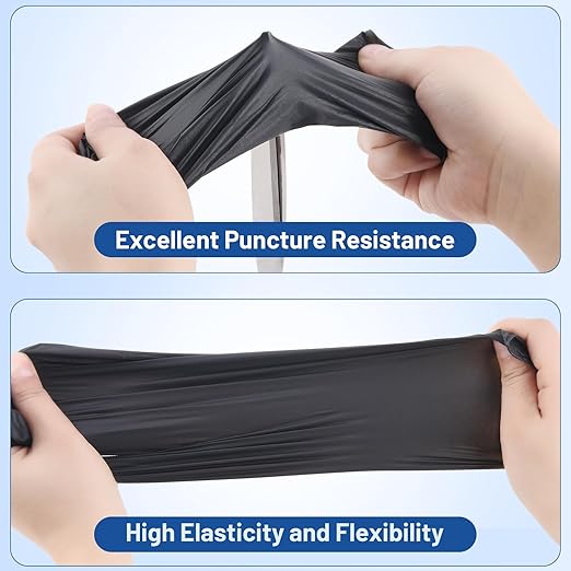 JMU Black Nitrile Exam Gloves XS, 4000 Count, 3.5Mil Disposable Gloves Latex Free Powder Free