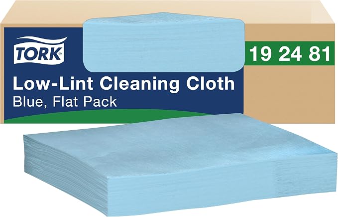 Tork Low-Lint Cleaning Cloth Blue, Flat Pack, 1 x 250 Cloths, 192481