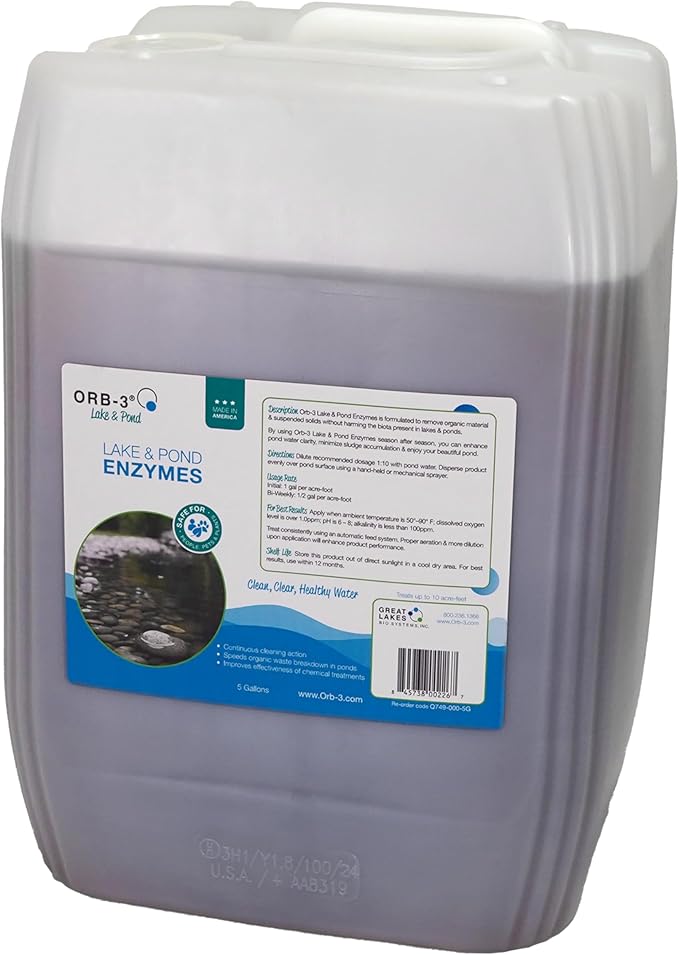 Orb-3 Lake and Pond Enzymes Pail, 5-Gallon