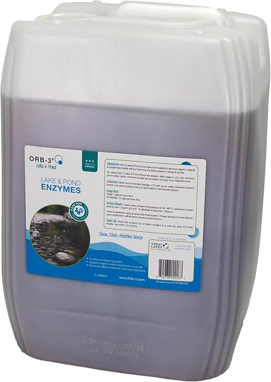 Orb-3 Lake and Pond Enzymes Pail, 5-Gallon