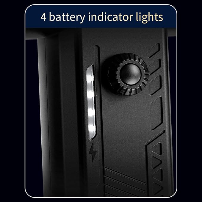 130000RPM Compressed Air Duster, Ultra Strong Wind Force Mini Blower, LED Light Portable, Rechargeable for Computer, Keyboard, Outdoors & Car Dusting, Camping, Emergency, 3 Gear
