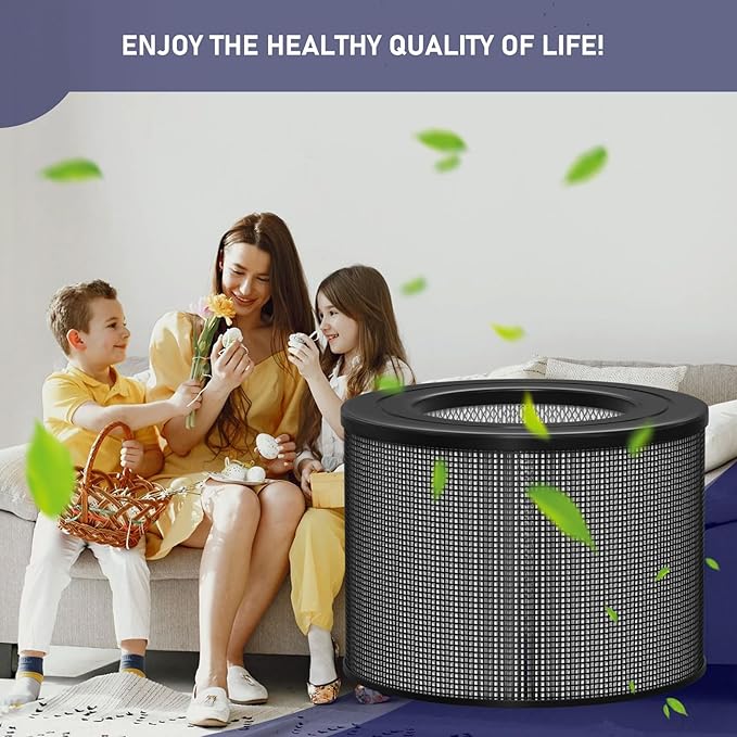 Ontheone True HEPA Filter Replacement Compatible with Filter Queen Defender 4000 7500 360 Air Cleaner Purifier, High-efficiency True HEPA Filter with 4 Activated Carbon Pre-Filter