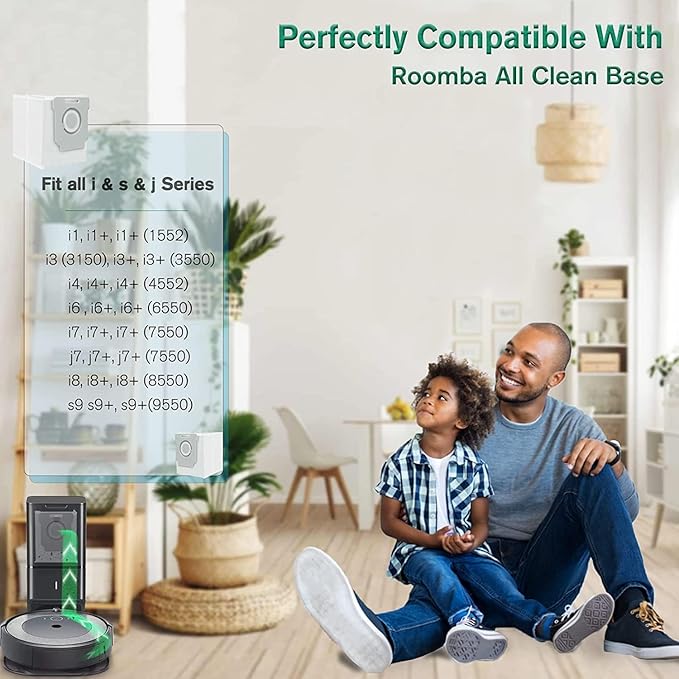 10 Pack New Dust Bags Replacement Parts Compatible with iRobot Roomba Combo j7+ j9+ Robot Vacuum & Mop Cleaner Accesories Dirt Garbage Collection Bag