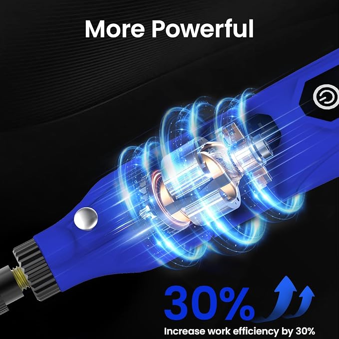Cordless Rotary Tool Kit with 447pcs Accessories, 4V Mini Rotary Tool, 2000mAh Battery, 5-Speed Power Rotary Tool Kit for Grinding, Sanding, Cutting, Drilling, Polishing & DIY Crafts