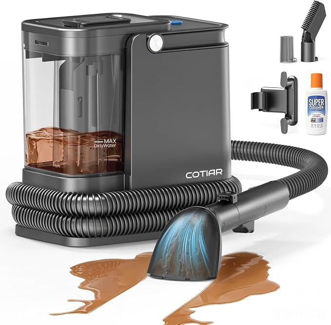 Portable Spot Carpet Cleaner Machine, Handheld Upholstery Deep Cleaner, for Household Couch Mattress Fabric Stain Removal Indoor Spot Cleaning Device