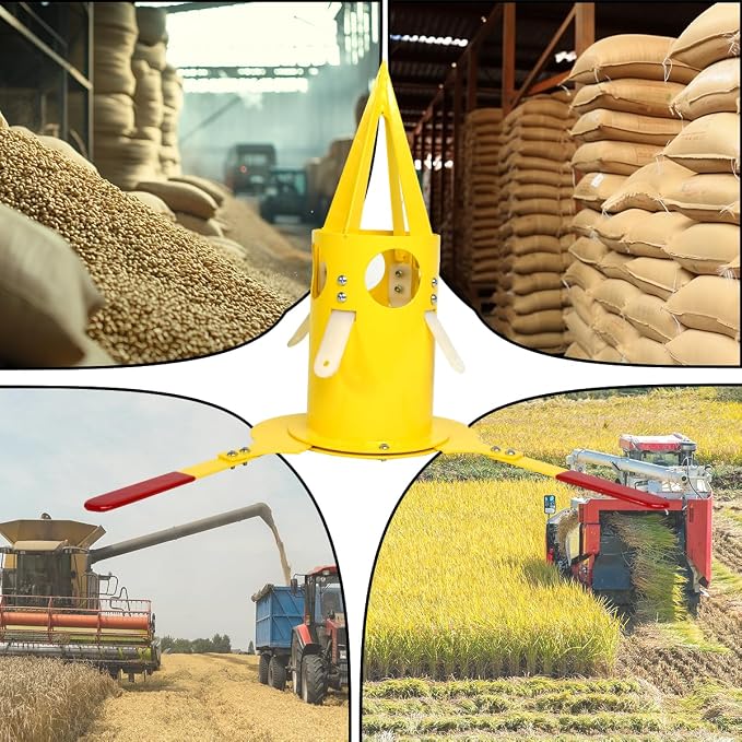 Big Bag Dispenser Bulk Bag Unloader Big Bag Animal Feed Unloader for Warehouse Farm Home Use (Yellow + Red)