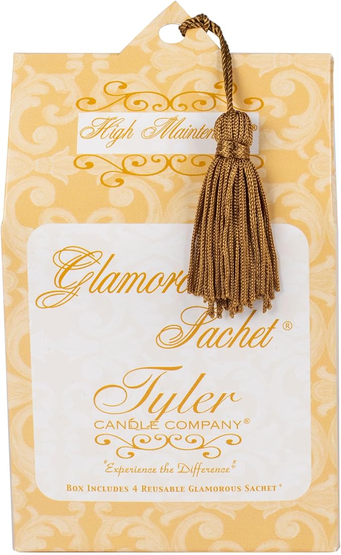 Elanze Designs Tyler Candle HIGH Maintenance Mixer Melts - 22 Ounce Glass Jar Candle - Laundry Scented Sachet Bundle; Set of 3