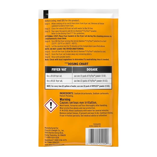 Arm & Hammer Fryflex Deep Fryer Boil Out Cleaner - 36 ct. (5 oz.)