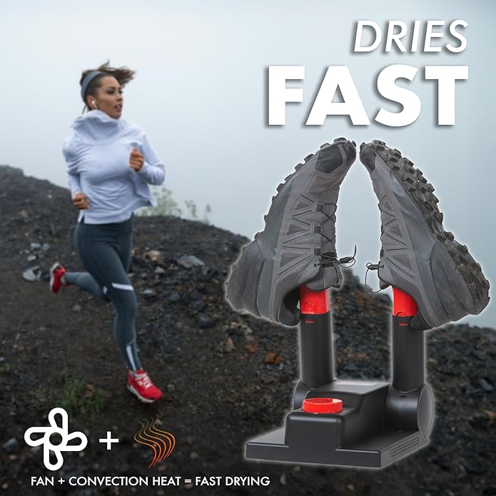 JobSite Portable Boot Dryer and Deodorizer – Fast Drying for Work Boots, Shoes, Boxing Gloves, Cleats & Ski Gear