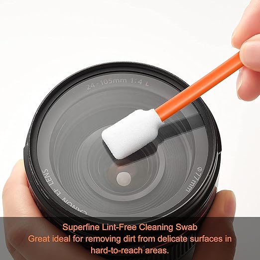 200pcs Foam Cleaning Swabs,Professional Lint Free Sponge Tip Lab Swab for Printer, Gun, Optics Lens, Camera, Arts and Crafts, Automotive Detailing