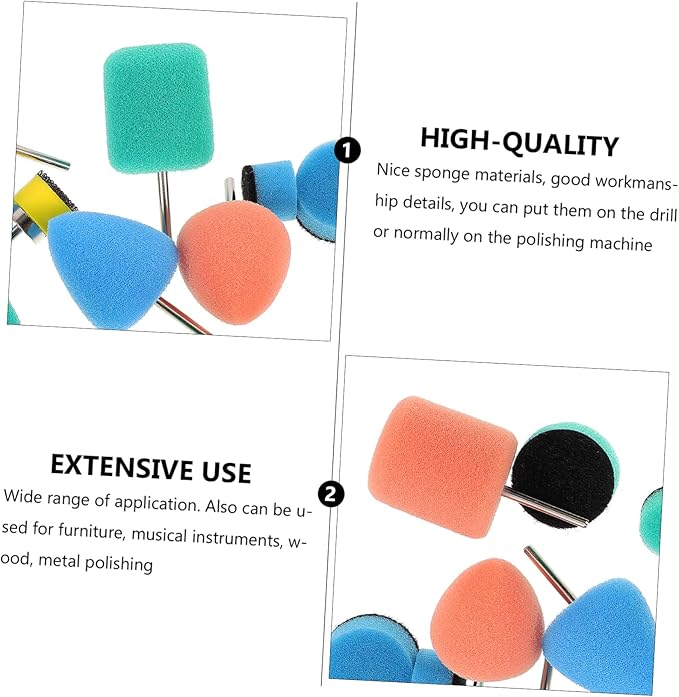 ULTECHNOVO 48pcs Auto Polishing Sponge Pad Kit Reusable Buffing Mop for Car Detailing Lightweight and Compatible Pneumatic and Electric Polishers