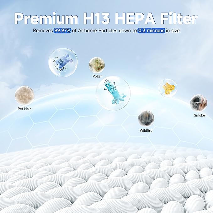 3 Packs HSP002 Replacement Filter Compatible with HSP002 Smart Purifier 2.0 for Home, Large Room - HSP002