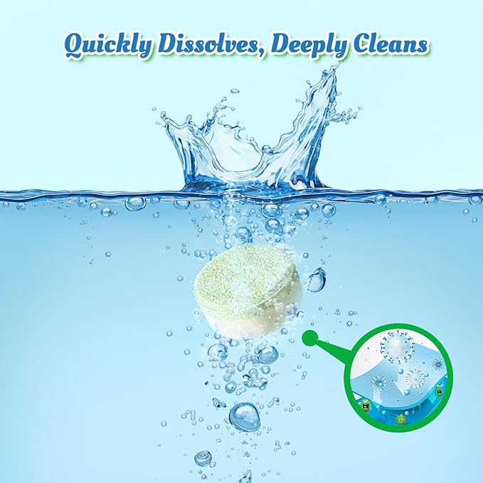 Laundry Detergent Sheets Santal 240 Loads & Garbage Disposal Cleaner Tablets Mint 24 Pack