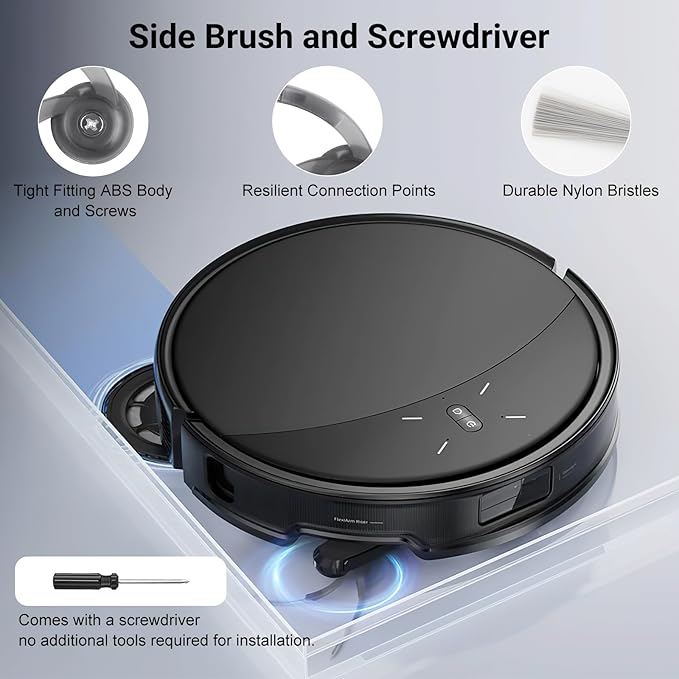 Replacement Kit for Roborock Saros 10R/Saros 20/Qrevo CurvX/G20s Ultra Robot Vacuum, 4 Main Brushes, 4 Filters, 6 Mop Pads, 6 Dust Bags & Scented Tablets, 6 Side Brushes, 1 Cleaning Brush